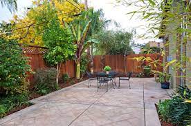 Small Backyard With No Grass Design Ideas Google Search Small Yard Landscaping Concrete Backyard Modern Backyard Landscaping