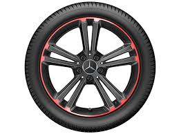 Jante Cla Coupe W118 5 Branches Noire Rebord Rouge 18 Pouces