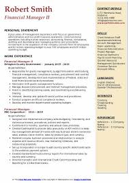 Finance cv template (accounts and finance example content) : Financial Manager Resume Samples Qwikresume
