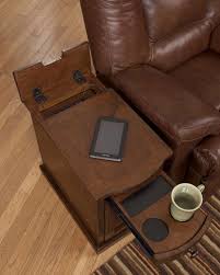 Laflorn Chairside End Table With Power Outlets Pull Out Shelf By Signature Design By Ashley At Royal Furniture End Tables Signature Design By Ashley Signature Design