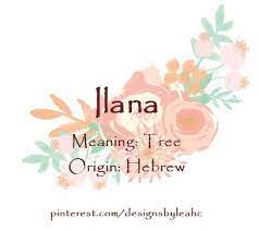 Baby Girl Name Ilana Meaning Tree Origin Hebrew Www Pinterest Com Designsbyleahc Female Character Names Meaningful Baby Names German Baby Names