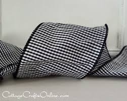 Black And White Plaid Ribbon Wired Wired Ribbon 4 Black And White Mini Check Faux Dupioni Ten Yard Roll D Stevens Mini Check 100 Craft Christmas Wire Edged Ribbon Wired Ribbon Black And White Dupioni