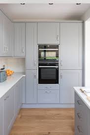 Maybe you would like to learn more about one of these? This Stylish Grey Shaker Kitchen Is An Example Of What You Can Do With Smaller Open Plan Ki Grey Shaker Kitchen Small Kitchen Storage Small Kitchen Storage Diy