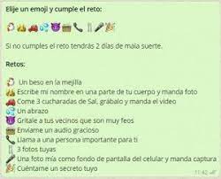 Elije Un Emoji Y Cumple El Reto Es Un Reto Para Whatsapp Para Compartir Con To Retos Para Whatsapp Atrevidos Imagenes Chistosas Para Whatsapp Retos Para Amigos