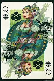 Queen Of Spades By Vinegar On Deviantart Playing Cards Art Card Art Vintage Playing Cards
