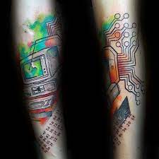 Andreas vrontis a tattoo artist from the island of cyprus draws unusual tattoos based on the ascii computer code. 50 Computer Tattoo Designs For Men Technology Ink Ideas Computer Tattoo Tattoo Designs Men Tattoos For Guys