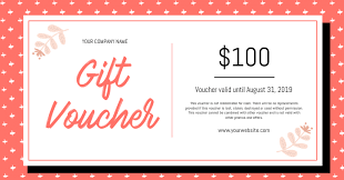 Voucher meaning, definition, what is voucher: Peach And White Gift Voucher Template Postermywall
