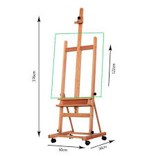 Ktaxon 70 To 96 Height Easel Deluxe Beech Wood H Frame Floor Angle Adjustable Easel Stand With 360 Degree Wheels Pefect For Students Artist Painting Drawi Adjustable Easel Wood Easel Easel