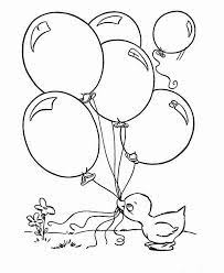 Cheerful millennial lady with bouquet of flowers and number eight balloon on spring holiday over pink studio background. Balloon Duckling Hold A Lot Of Balloon With Her Mouth Coloring Page Coloring Pages Cute Coloring Pages Preschool Coloring Pages