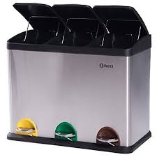 Luxus Mulltrennsysteme 45l 3x15 L Mulleimer Mulltrenner Mit 3 Fachern Und Robusten Fusspedalen Kuchenmulleimer Abfalleimer Mulltrennung