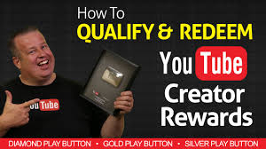 How To Redeem Youtube Creator Rewards Silver Gold Diamond Play Buttons