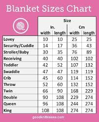 Blanket Sizes Chart Sewing Crochet Baby Blanket Sizes
