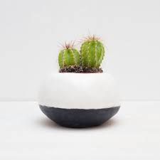 Black And White Plant Pots Black And White Modern Ceramic Planter For Succulents Or Cactus Handmade Ceramic Pot Handmade Planter Handmade Plan Handmade Planter Planters Handmade Plant