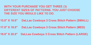 No random colors, all solid blocks of color, perfect pattern to sit back and relax with :) purchase includes two files, ready for immediate download through your etsy account. Dallas Cowboys 3 Cross Stitch And 50 Similar Items