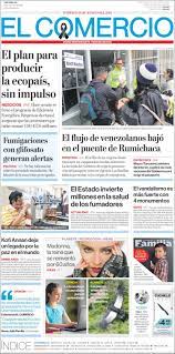 El diario informativo más comprometido con la gente de ecuador. Newspaper El Comercio Ecuador Newspapers In Ecuador Sunday S Edition August 19 Of 2018 Kiosko Net