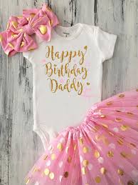 Daughter Birthday Gift For Dad From Baby Happy Birthday Daddy Bodysuit Baby Girl Happy Birthday Daddy Etsy Happy Birthday Daddy Baby Gifts For Dad Baby Girl And Dad