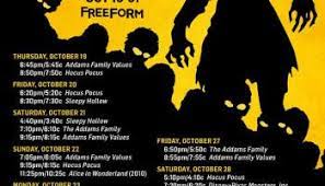 Freeform S 31 Nights Of Halloween 2020 Schedule Announced Halloween Daily News