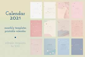 Free printable 2021 calendar in word format. Free Vector Calendar 2021 Editable Template With Abstract Watercolor Background Set