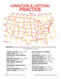 Please, please, please use this list to practice. Longitude And Latitude Coordinates Worksheet Education Com