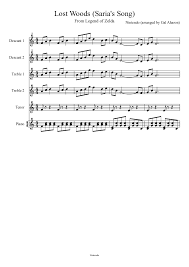 Saria's song is a recurring song in the legend of zelda series. Lost Woods Saria S Song For Recorder And Piano Sheet Music For Piano Solo Musescore Com