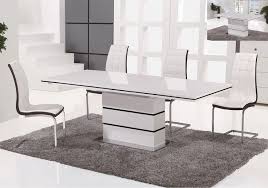 table de repas design a rallonge laque blanc wolk table a rallonge service de table chaises de table a manger