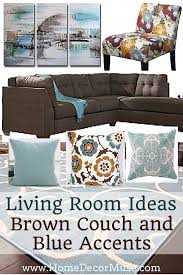 Brown Sectional Sofa Plus Blue Living Room Inspiration Home Decor Muse Brown Living Room Decor Living Room Decor Brown Couch Blue Accents Living Room