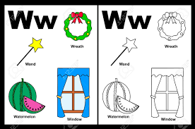 Affordable and search from millions of royalty free images, photos and vectors. Kids Alphabet Coloring Book Page With Outlined Clip Arts To Color Letter W Royalty Free Cliparts Vectors And Stock Illustration Image 38910477