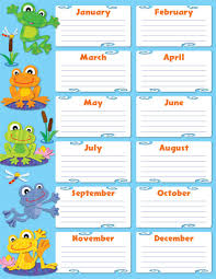 Amazon Com Carson Dellosa Funky Frogs Birthday Chart