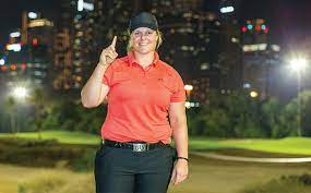 Caroline hedwall demonstrates a high shot. Swede Caroline Hedwall Slam Dunks Ace En Route To Omega Dubai Moonlight Classic Lead