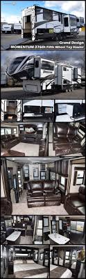 This Unique 2017 Grand Design Momentum 376th Fifth Wheel Toy Hauler Features A Rear Master Bedroom Above Fifth Wheel Toy Haulers Toy Hauler Fifth Wheel Campers