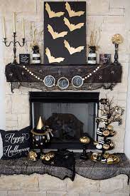 Black Gold Halloween Free Printable Classy Halloween Decor Halloween Fireplace Halloween Mantel Decor