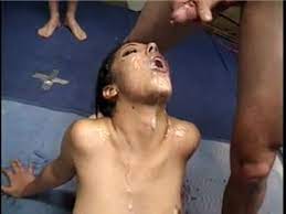 Cumshower from bukkake boys afer giving blowjobs. Spunked With Bukkake Biguz Net