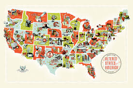 Altered States Of America A Scifi Horror Map Of The Usa Fantasy Map Illustrated Map Usa Map