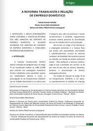 Reforma trabalhista ponto a ponto. A Reforma Trabalhista E Relacao De Emprego Domestico