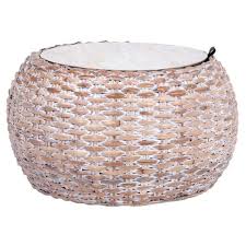 Has a wide, round shape woven from a combination of seagrass and. Safavieh Home Klarysa Natural White Wash Wood And Rattan Storage Coffee Table Buy Online In Angola At Angola Desertcart Com Productid 213961964