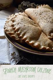 Spinach Mushroom Calzones They Freeze Wonderfully And Are Great For Those Bagged Lunches Calzone Spinach Stuffed Mushrooms Food