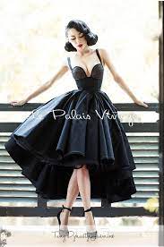 Retro Dress Black Tuxedo Dress Ball Gown Vintage Prom Dress Custom Made Plus Size Black Wedding Dress Prom Dresses Vintage Retro Dress Black Wedding Dresses