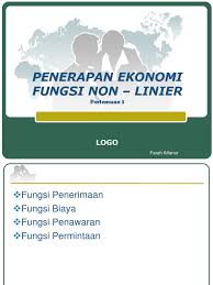 Penerapan ekonomi fungsi non linier ppt download. Aplikasi Fungsi Non Linear Pdf Pdf