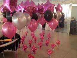 Pink and black paper flower wall, paper flower decorations, hot pink and black backdrop, pink and black party decor, kate spade party theme. Pink Black And Silver Balloons Silver Party Decorations Silver Party Pink Birthday Party