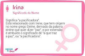 Significado Do Nome Irina Significado Dos Nomes