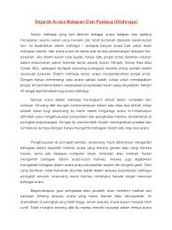 Acara awal balapan & padang smksb 2020 (bah. Sejarah Acara Balapan Dan Padang