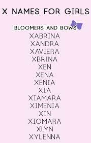Girl Names That Start With X Bloomers And Bows Baby Name Lists Girl Names Baby Girl Names Unique Unique Girl Names