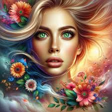 What do green eye girls look like?