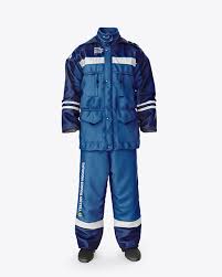 Winter Insulated Coveralls Mockup Front View Exclusive Mockups