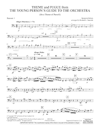 A new dawn is a lilting and joyful work that celebrates new orchestra sheet music. Theme And Fugue From The Young Person S Guide To The Orchestra Bassoon 1 Noten Benjamin Britten Blasorchester
