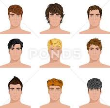 Different Hairstyle Men Faces Icons Set Stock Illustration Ad Faces Men Hairstyle Icons Mens Hairstyles Face Icon Different Hairstyles