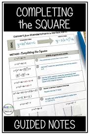 Pin On Math Graphic Organizers Lessons In 2020 Education Math Quadratics Completing The Square