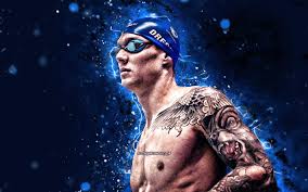 Caeleb dressel of the united states celebrates after winning the 100m freestyle. Download Wallpapers Caeleb Dressel 4k American Swimmer Blue Neon Lights Creative Caeleb Remel Dressel Artwork Caeleb Dressel 4k For Desktop Free Pictures For Desktop Free