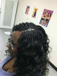 Sew In Weave With Micro Braids On The Top Leave Out African Braids Hairstyles Micro Braids Hairstyles Micro Braids Styles