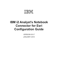 Ibm I2 Analyst S Notebook Connector For Esri Configuration